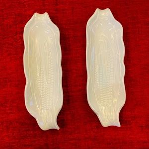 Vintage Pillivuyt Culinaire White corn on the Cob Holders